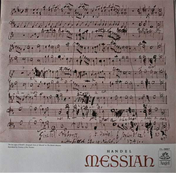 Georg Friedrich Händel / Elisabeth Schwarzkopf, Grace Hoffman, Nicolai Gedda, Jerome Hines, Philharmonia Chorus And Philharmonia Orchestra, Otto Klemperer : Messiah (LP,Reissue,Stereo)