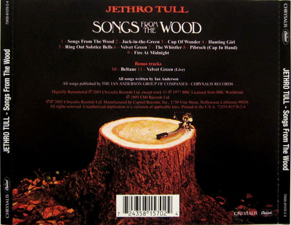 Jethro Tull : Songs From The Wood (CD, Album, RE, RM)