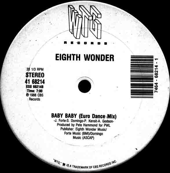 Eighth Wonder : Baby Baby (12")