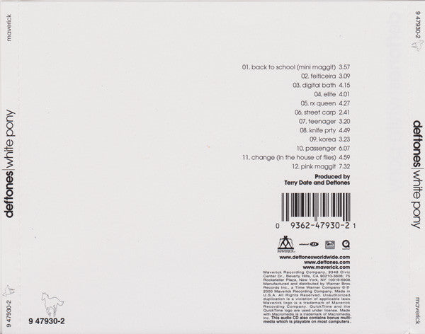 Deftones : White Pony (CD, Album, Enh, RE)
