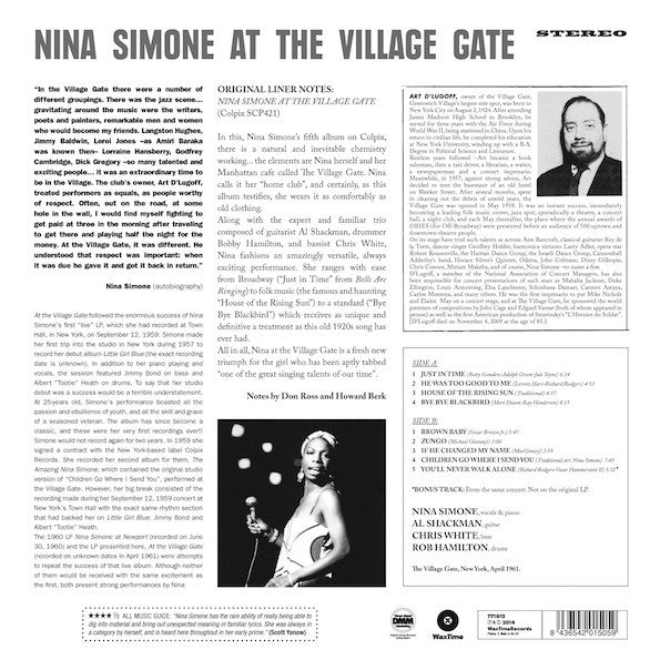 Nina Simone : At The Village Gate (LP, Album, Ltd, RE, RM, 180)