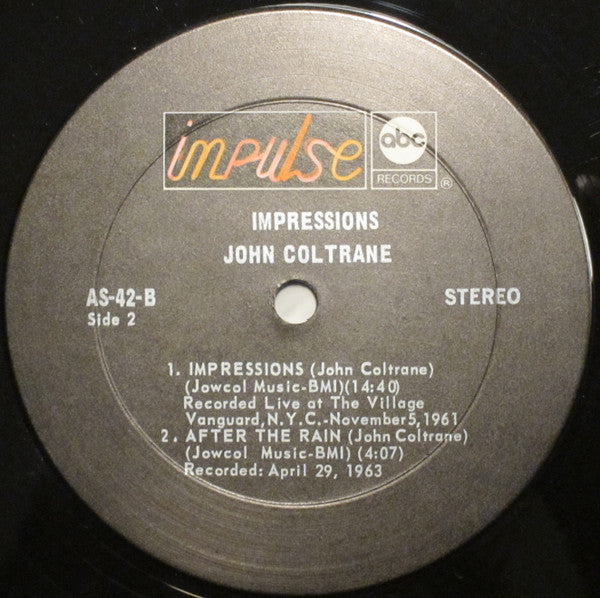 John Coltrane : Impressions (LP, Album, RE)