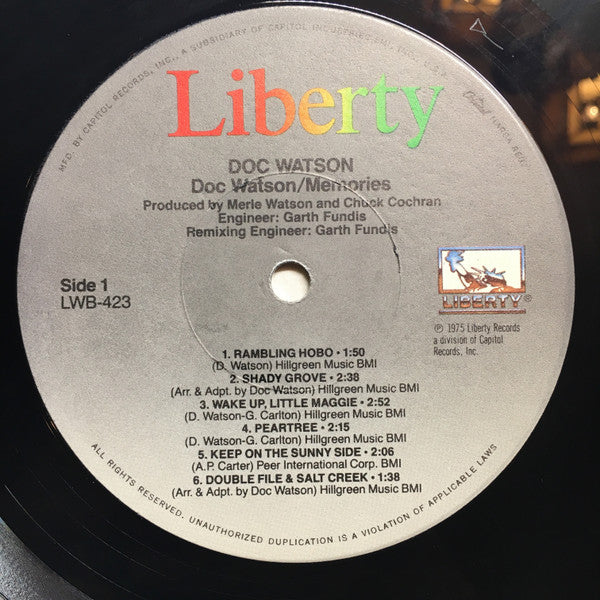 Doc Watson : Memories (2xLP, Album, RE, Jac)