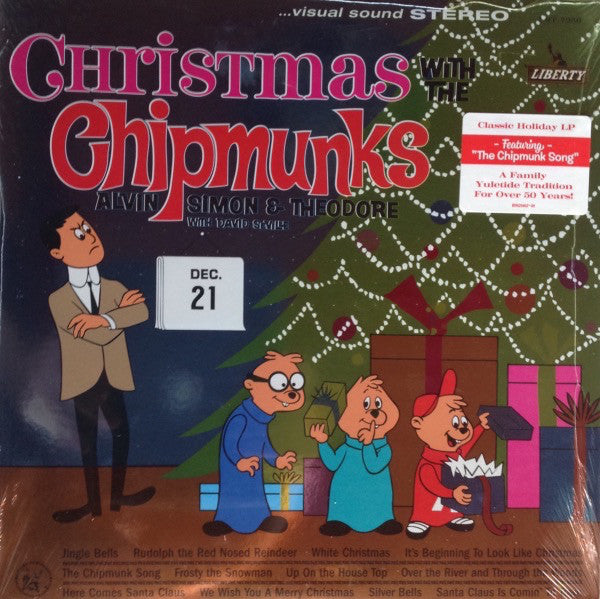 Alvin, Simon And Theodore With David Seville : Christmas With The Chipmunks (LP, Album, RE, Foi)