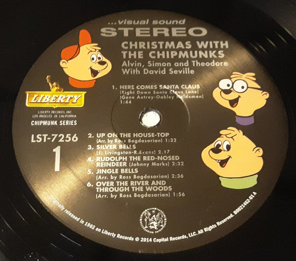Alvin, Simon And Theodore With David Seville : Christmas With The Chipmunks (LP, Album, RE, Foi)