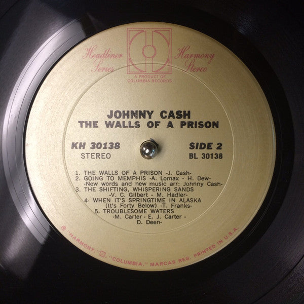 Johnny Cash : The Walls Of A Prison (LP, Comp, Pit)