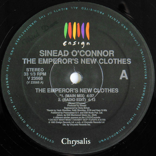 Sinéad O'Connor : The Emperor's New Clothes (12", Spe)