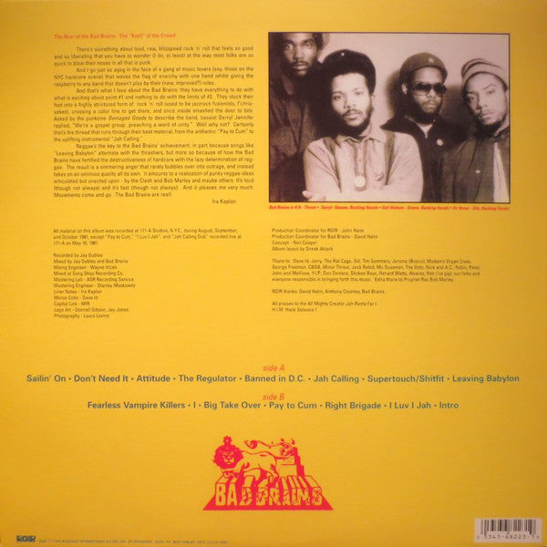 Bad Brains : Bad Brains (LP,Album,Reissue)