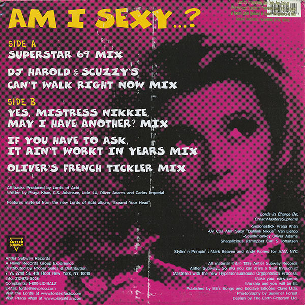 Lords Of Acid : Am I Sexy...? (12")