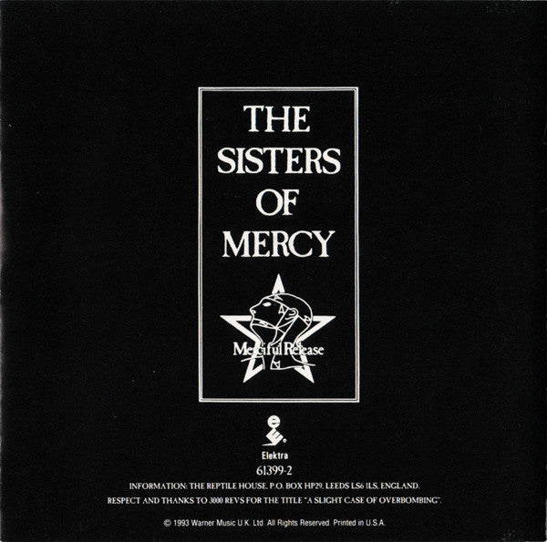 The Sisters Of Mercy : Greatest Hits Volume One - A Slight Case Of Overbombing (CD, Comp)
