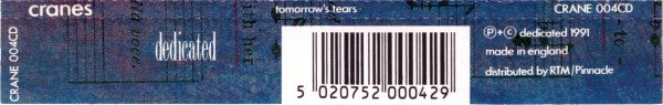 Cranes : Tomorrow's Tears (CD, Single)
