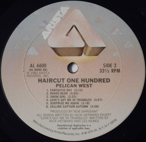 Haircut One Hundred : Pelican West (LP, Album, Ter)