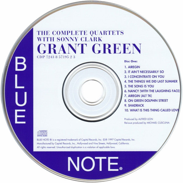Grant Green : The Complete Quartets With Sonny Clark (2xCD, Comp)