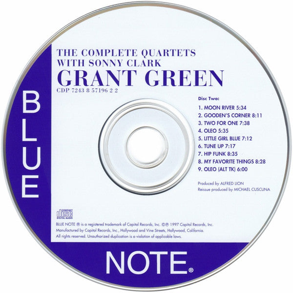 Grant Green : The Complete Quartets With Sonny Clark (2xCD, Comp)