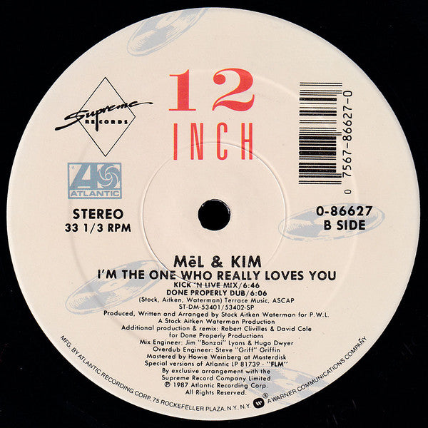 Mel & Kim : I'm The One Who Really Loves You (12")