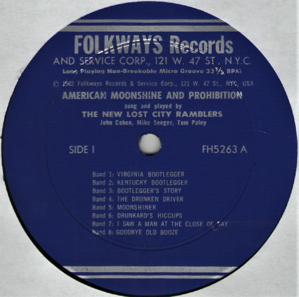 New Lost City Ramblers* : American Moonshine & Prohibition (LP, Album, 121)