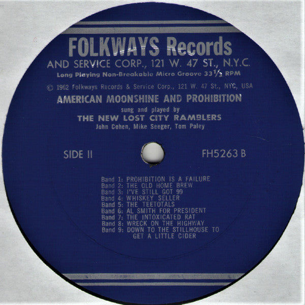New Lost City Ramblers* : American Moonshine & Prohibition (LP, Album, 121)