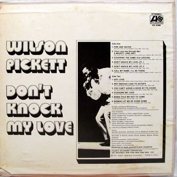 Wilson Pickett : Don't Knock My Love (LP, Album, Club, CRC)