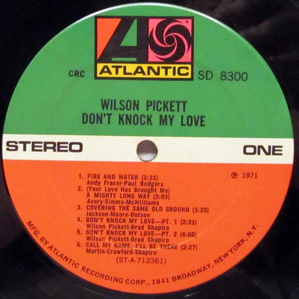 Wilson Pickett : Don't Knock My Love (LP, Album, Club, CRC)