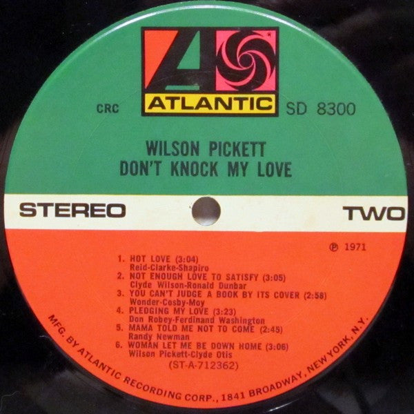 Wilson Pickett : Don't Knock My Love (LP, Album, Club, CRC)