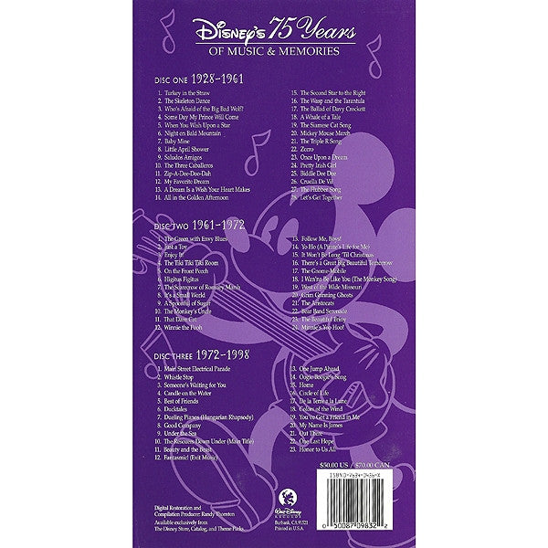 Various : Disney's 75 Years Of Music & Memories (Compilation,Limited Edition,Numbered)