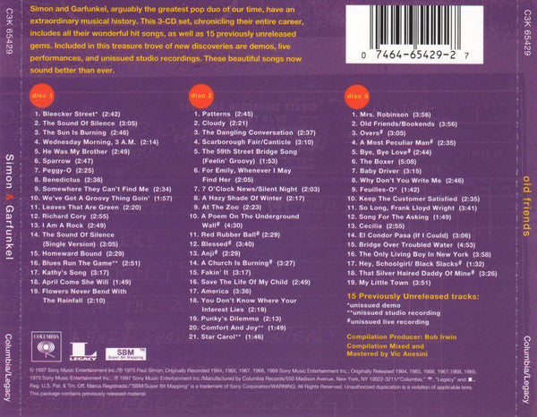 Simon & Garfunkel : Old Friends (3xCD, Comp, RM)