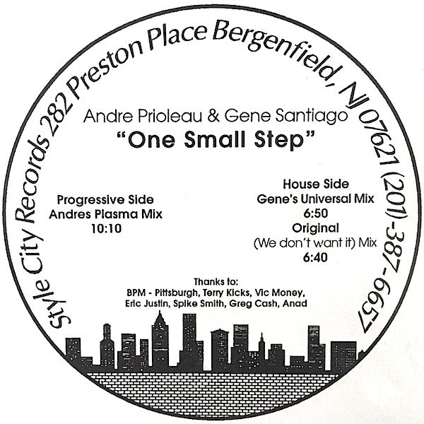 Andre Prioleau* & Gene Santiago : One Small Step (12", W/Lbl)