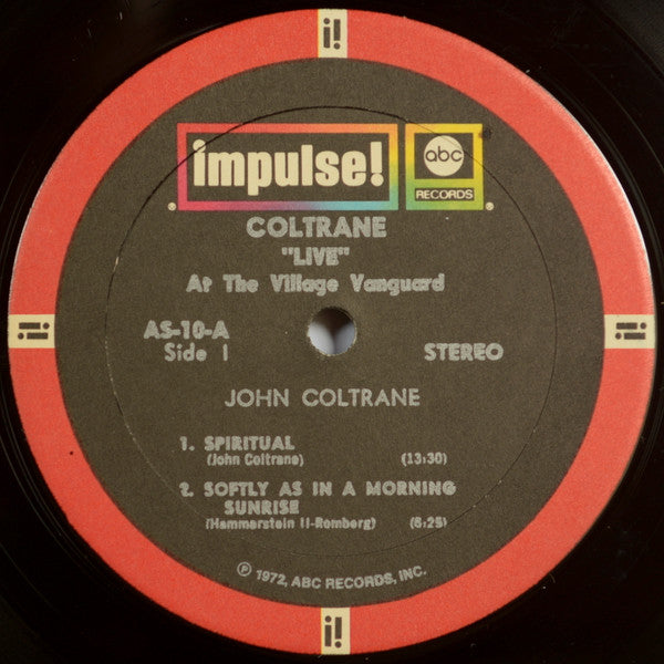 Coltrane* : "Live" At The Village Vanguard (LP, Album, RE, Gat)