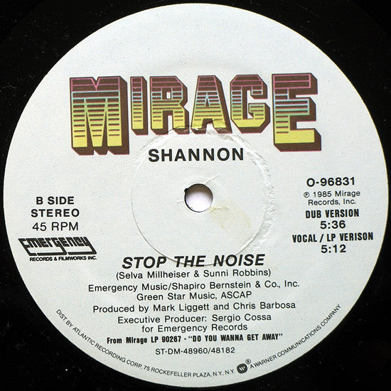 Shannon : Stop The Noise (12")