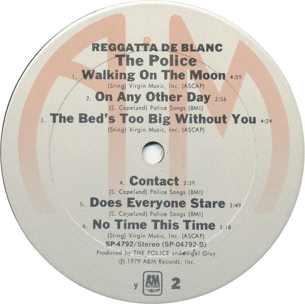 The Police : Reggatta De Blanc (LP, Album, y -)