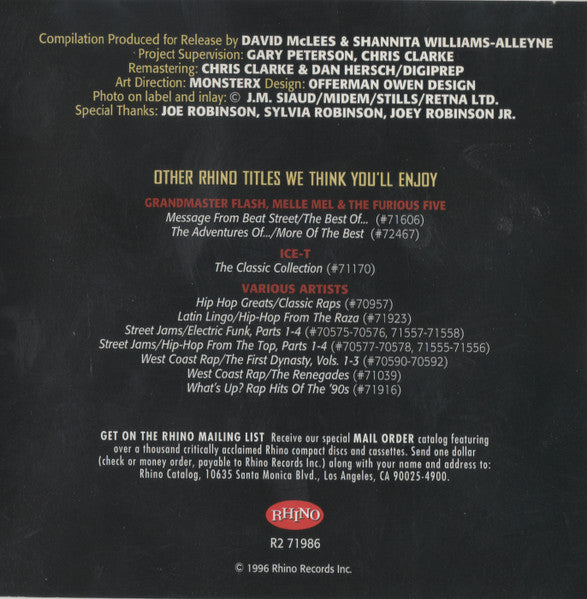 Sugarhill Gang : The Best Of Sugarhill Gang (Rapper's Delight) (CD, Comp, RM)