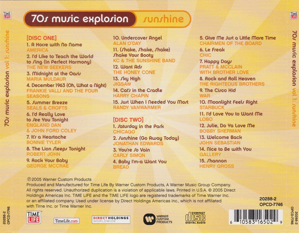 Various : 70s Music Explosion Vol 1: Sunshine (2xCD, Comp)