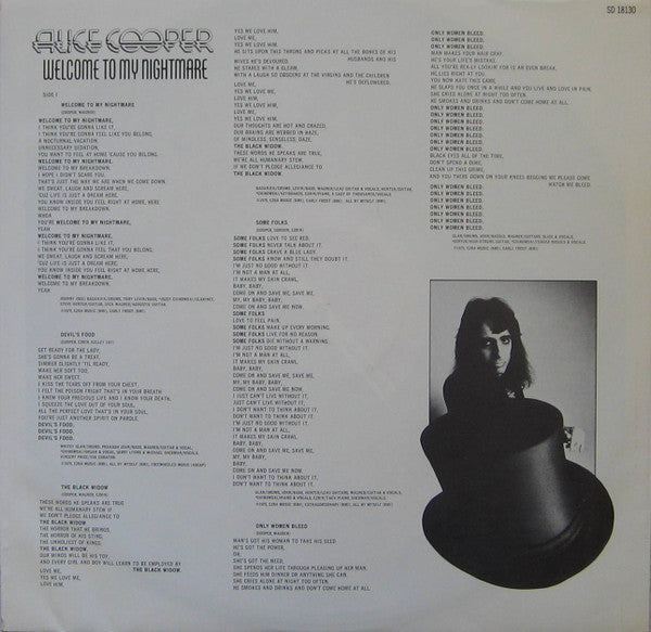 Alice Cooper (2) : Welcome To My Nightmare (LP, Album, SP)
