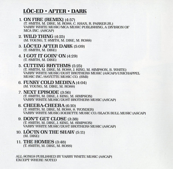 Tone Lōc* : Lōc'ed After Dark (CD, Album, Club)