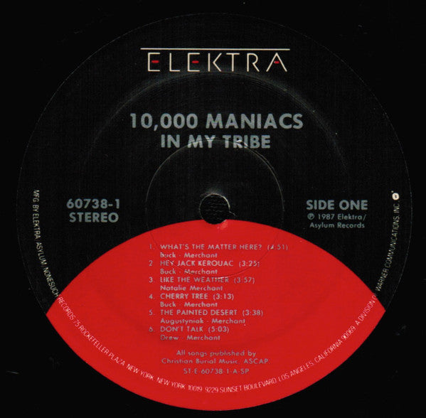 10,000 Maniacs : In My Tribe (LP,Album,Stereo)