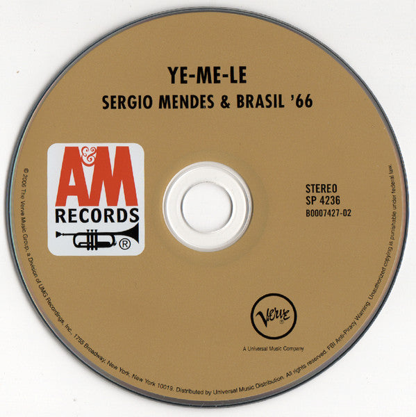 Sérgio Mendes & Brasil '66 : Ye-Me-Le (CD, Album, RE, RM)