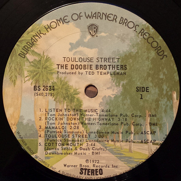 The Doobie Brothers : Toulouse Street (LP, Album, RP, Jac)