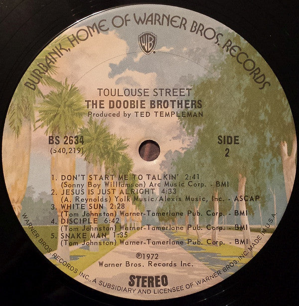 The Doobie Brothers : Toulouse Street (LP, Album, RP, Jac)