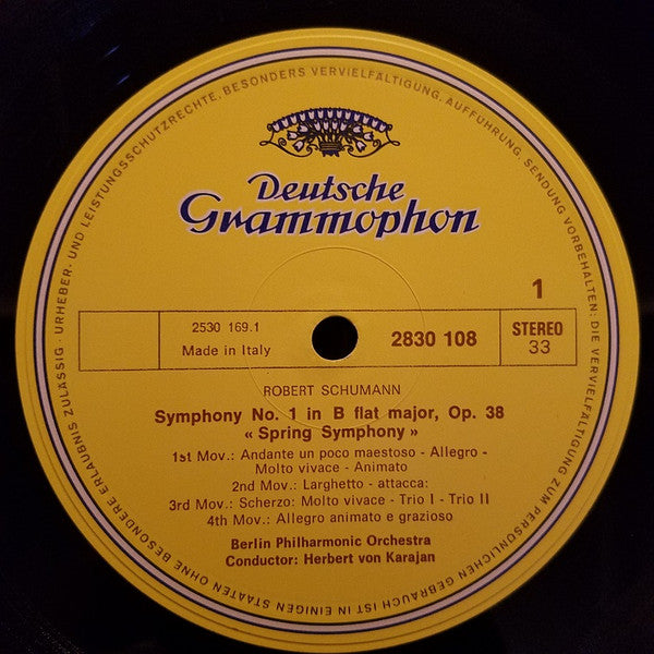 Robert Schumann - Herbert von Karajan, Berliner Philharmoniker : 4 Symphonies (LP)
