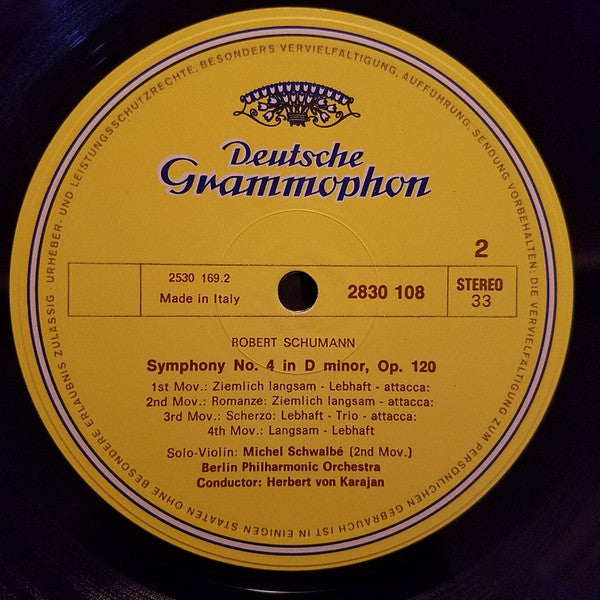 Robert Schumann - Herbert von Karajan, Berliner Philharmoniker : 4 Symphonies (LP)