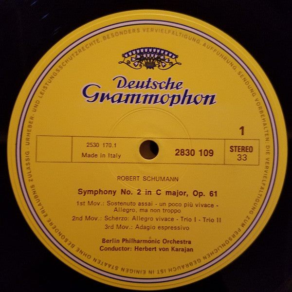 Robert Schumann - Herbert von Karajan, Berliner Philharmoniker : 4 Symphonies (LP)