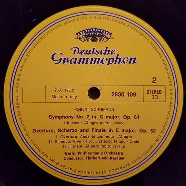 Robert Schumann - Herbert von Karajan, Berliner Philharmoniker : 4 Symphonies (LP)