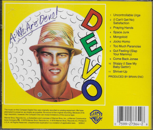 Devo : Q: Are We Not Men? A: We Are Devo! (CD, Album, RE, Cin)