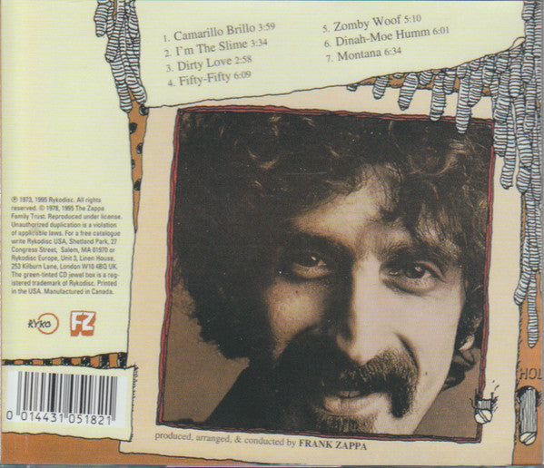 Frank Zappa, The Mothers : Over-Nite Sensation (CD, Album, RE, RM, RP)