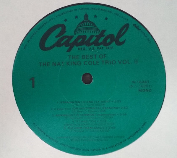 Nat King Cole : The Best Of The Nat "King" Cole Trio - Volume 2 (LP, Comp, Mono)