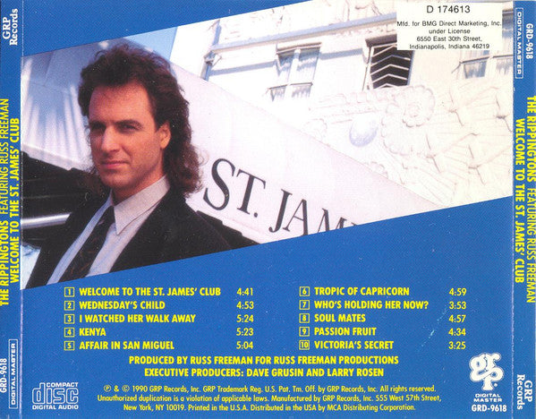 Rippingtons, The Featuring Russ Freeman (2) : Welcome To The St. James' Club (Album,Club Edition,Reissue)