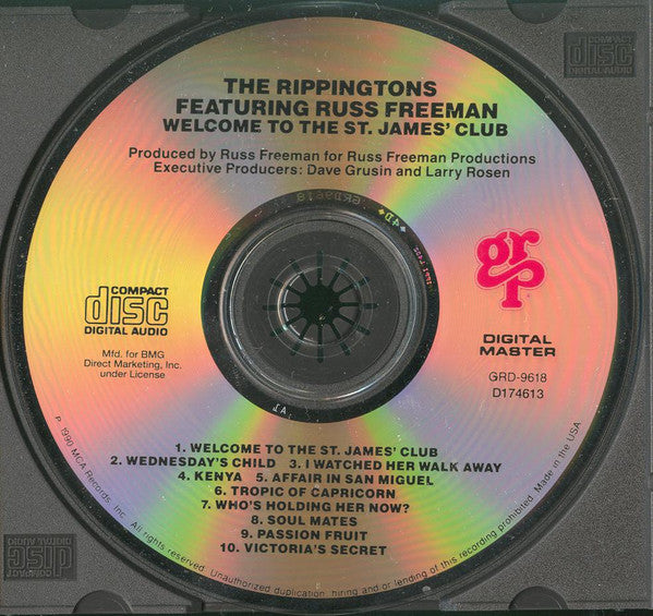 Rippingtons, The Featuring Russ Freeman (2) : Welcome To The St. James' Club (Album,Club Edition,Reissue)