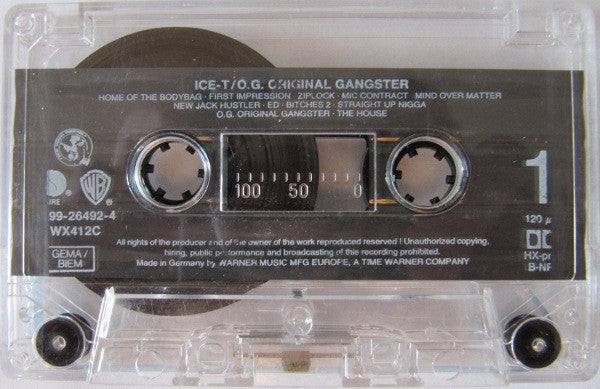 Ice-T : O.G. Original Gangster (Cass, Album)