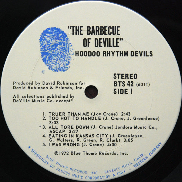 Hoodoo Rhythm Devils : The Barbecue Of Deville (LP, Album, San)
