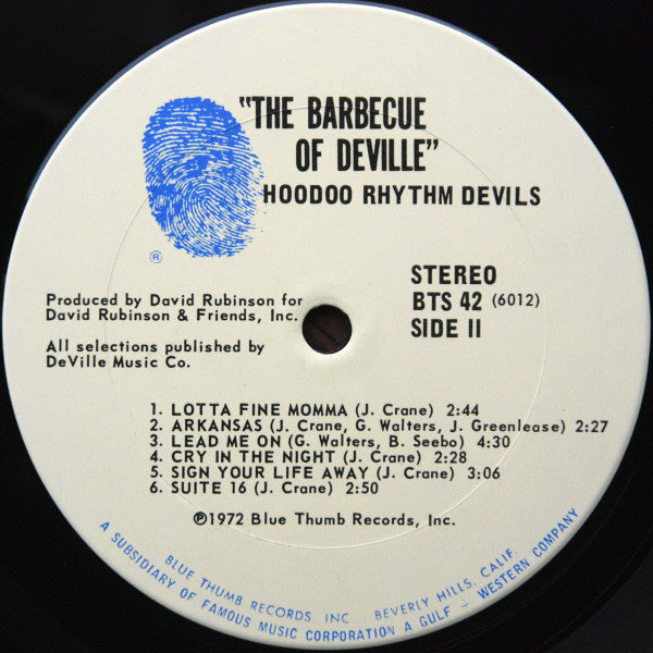 Hoodoo Rhythm Devils : The Barbecue Of Deville (LP, Album, San)